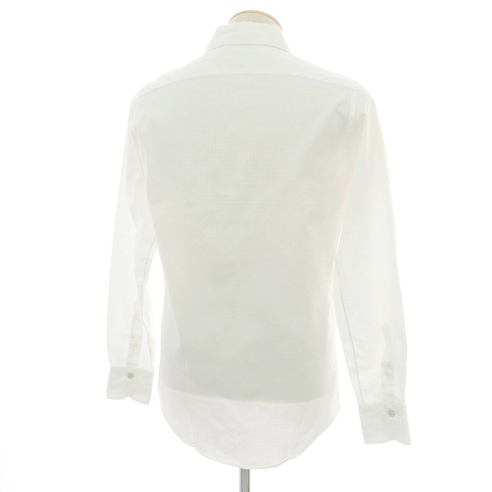 【中古】フィナモレ Finamore コットン ホリゾンタルカラー ドレスシャツ ホワイト【 38 】【 状態ランクC 】【 メンズ 】