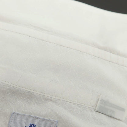 【中古】フィナモレ Finamore コットン ワイドカラー ドレスシャツ ホワイト【 M 】【 状態ランクC 】【 メンズ 】