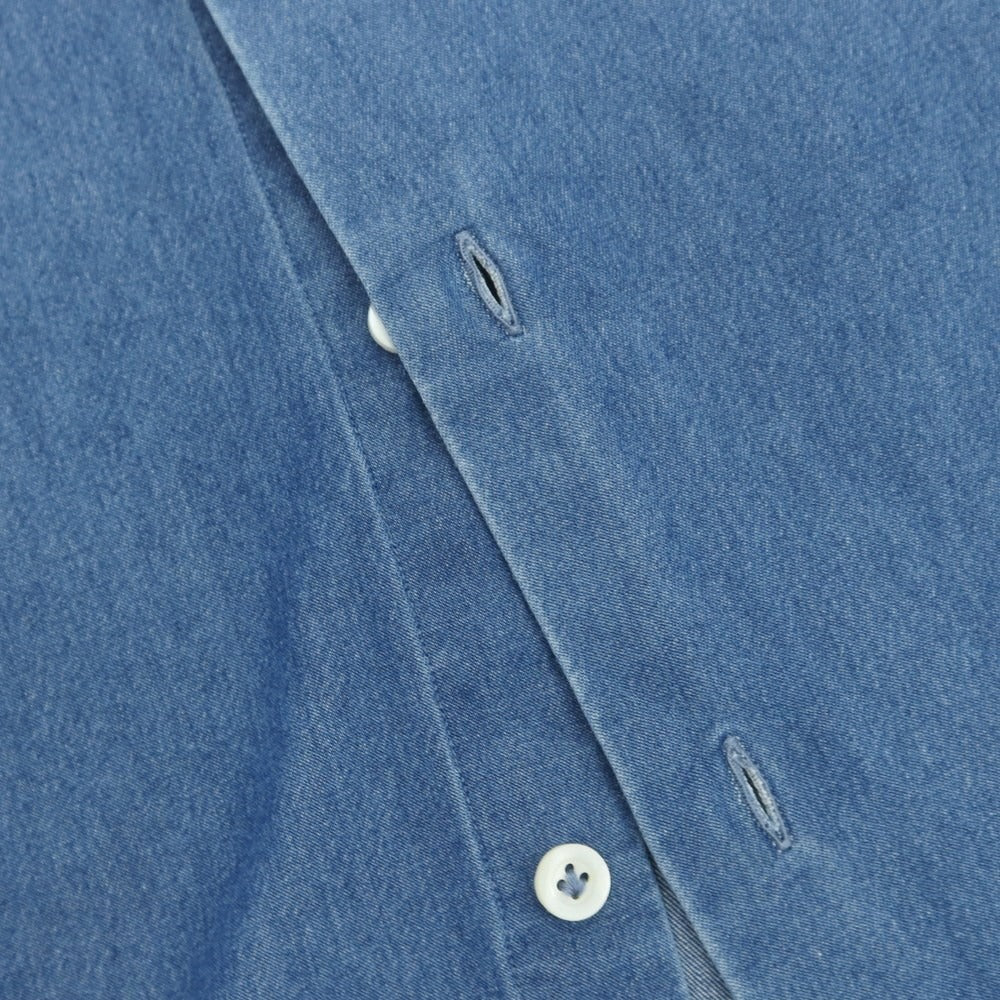 【中古】ジャンネット giannetto コットン カッタウェイ カジュアルシャツ ブルー【 サイズ39 】【 状態ランクC 】【 メンズ 】[PO20]