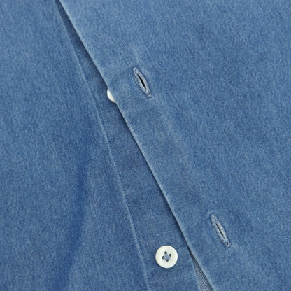 【中古】ジャンネット giannetto コットン カッタウェイ カジュアルシャツ ブルー【 サイズ39 】【 状態ランクC 】【 メンズ 】[PO20]