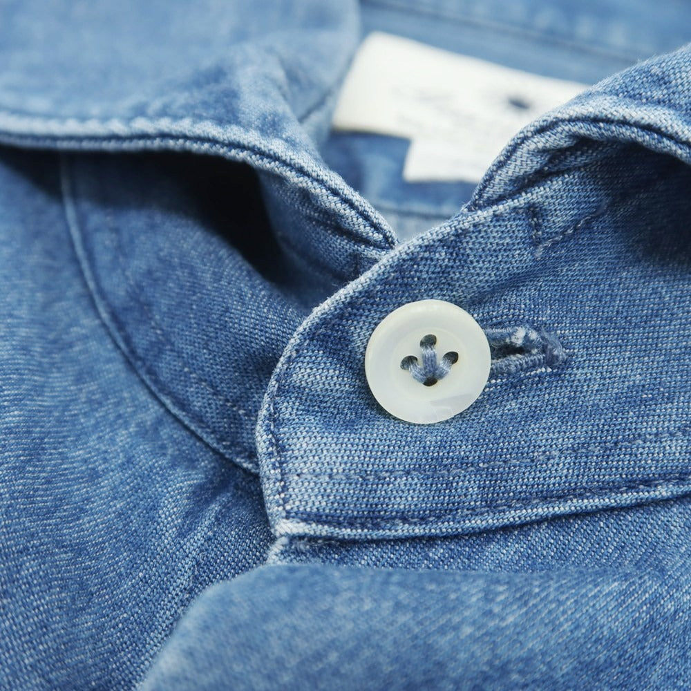 【中古】ジャンネット giannetto コットン カッタウェイ カジュアルシャツ ブルー【 サイズ39 】【 状態ランクC 】【 メンズ 】[PO20]