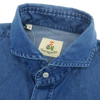 【中古】ギローバー GUY ROVER コットン ホリゾンタルカラー ウエスタンシャツ ネイビーブルー系【 M 】【 状態ランクB 】【 メンズ 】