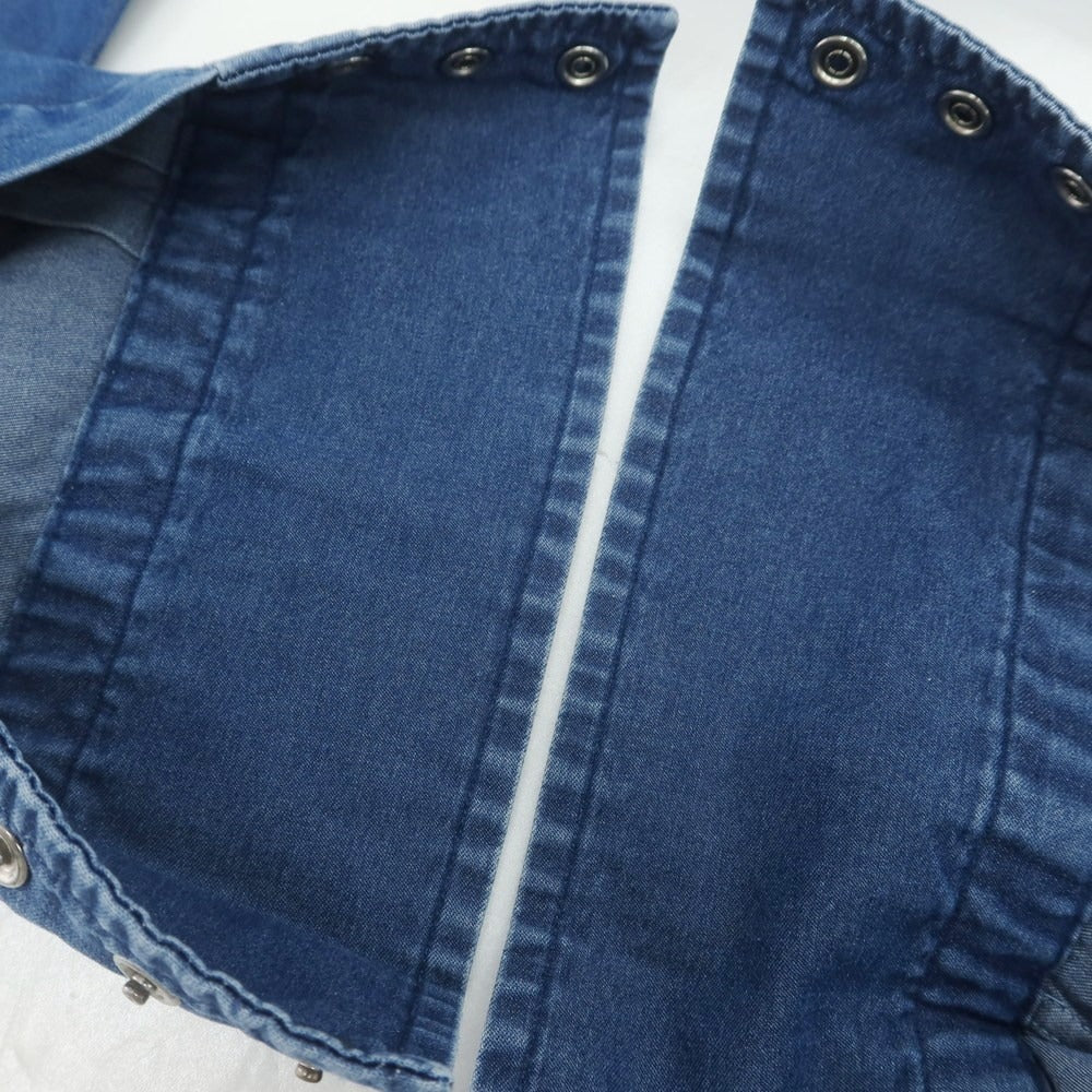 【中古】ギローバー GUY ROVER コットン ホリゾンタルカラー ウエスタンシャツ ネイビーブルー系【 M 】【 状態ランクB 】【 メンズ 】