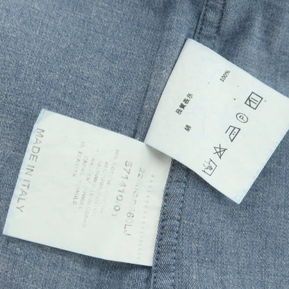 【中古】ギローバー GUY ROVER ストレッチコットン ホリゾンタルカラー ウエスタンシャツ ネイビーブルー系【 サイズM 】【 状態ランクC 】【 メンズ 】[PO20]