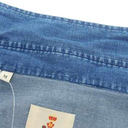 【中古】ギローバー GUY ROVER ストレッチコットン ホリゾンタルカラー ウエスタンシャツ ネイビーブルー系【 サイズM 】【 状態ランクC 】【 メンズ 】[PO20]