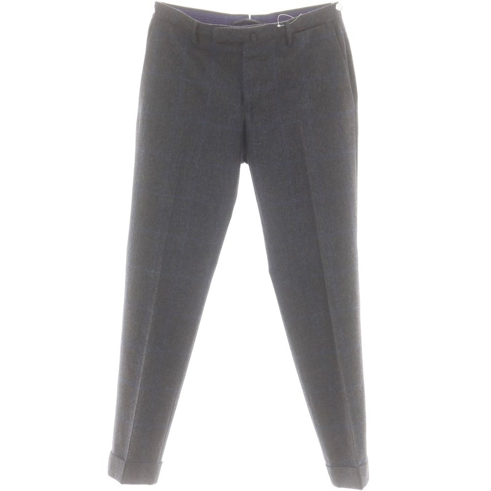 【中古】インコテックス INCOTEX ウール ドレススラックスパンツ グレーxネイビー【 46 】【 状態ランクB 】【 メンズ 】