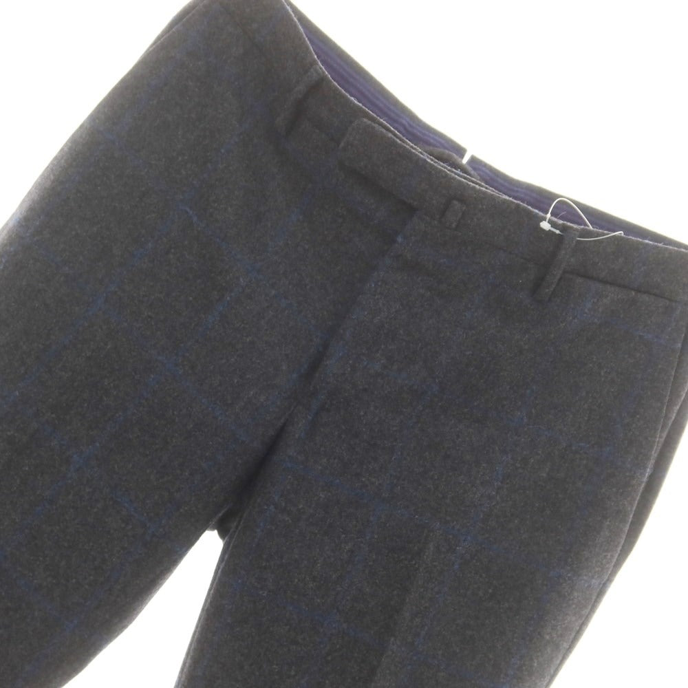 【中古】インコテックス INCOTEX ウール ドレススラックスパンツ グレーxネイビー【 46 】【 状態ランクB 】【 メンズ 】