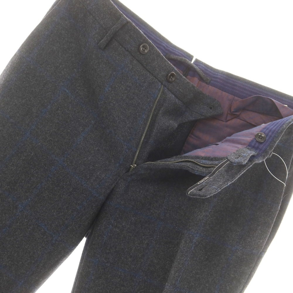 【中古】インコテックス INCOTEX ウール ドレススラックスパンツ グレーxネイビー【 46 】【 状態ランクB 】【 メンズ 】