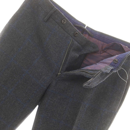 【中古】インコテックス INCOTEX ウール ドレススラックスパンツ グレーxネイビー【 46 】【 状態ランクB 】【 メンズ 】