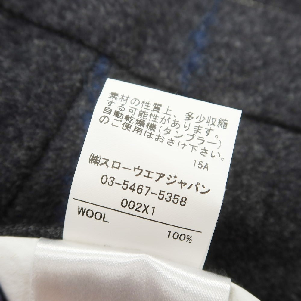 【中古】インコテックス INCOTEX ウール ドレススラックスパンツ グレーxネイビー【サイズ46】【 状態ランクB 】【 メンズ 】 [DPD]