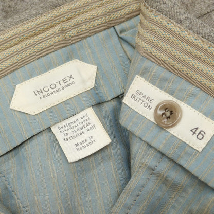 【中古】インコテックス INCOTEX ウール ドレススラックスパンツ グレージュ【 46 】【 状態ランクC 】【 メンズ 】