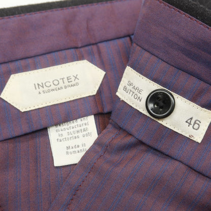 【中古】インコテックス INCOTEX ウール ドレススラックスパンツ チャコールグレー【 46 】【 状態ランクB 】【 メンズ 】