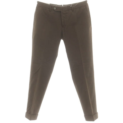 【中古】【未使用】ピーティートリノ PT TORINO コットンポリエステル カジュアルスラックスパンツ カーキブラウン【 46 】【 状態ランクS 】【 メンズ 】