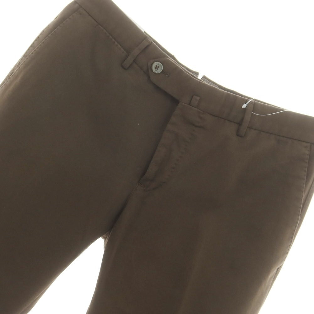 【中古】【未使用】ピーティートリノ PT TORINO コットンポリエステル カジュアルスラックスパンツ カーキブラウン【 46 】【 状態ランクS 】【 メンズ 】