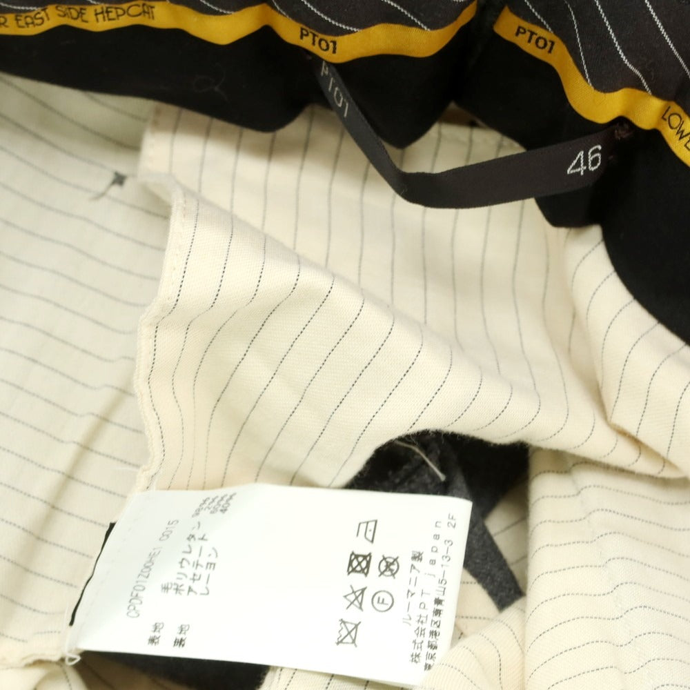 【中古】ピーティーゼロウーノ PT01 Super Slim Fit ストレッチウール ドレススラックスパンツ グレー【 46 】【 状態ランクB 】【 メンズ 】