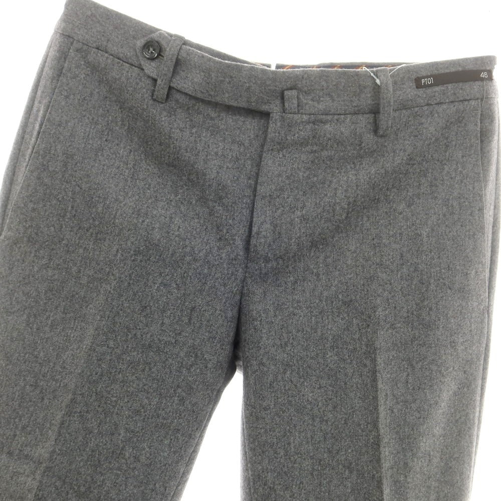 【中古】ピーティーゼロウーノ PT01 Skinny fit ストレッチウール ドレススラックスパンツ グレー【 46 】【 状態ランクB 】【 メンズ 】