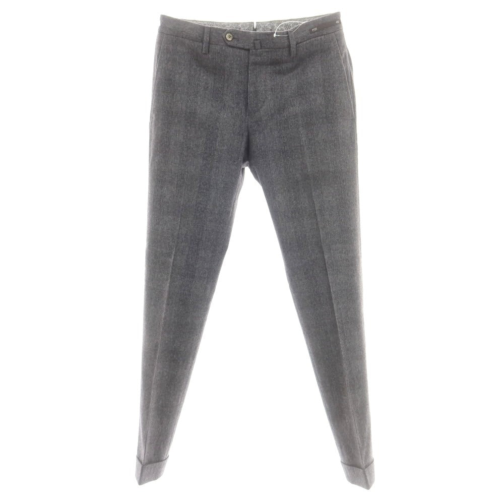 【中古】ピーティーゼロウーノ PT01 Evo fit ストレッチウール ドレススラックスパンツ グレー【 46 】【 状態ランクC 】【 メンズ 】
