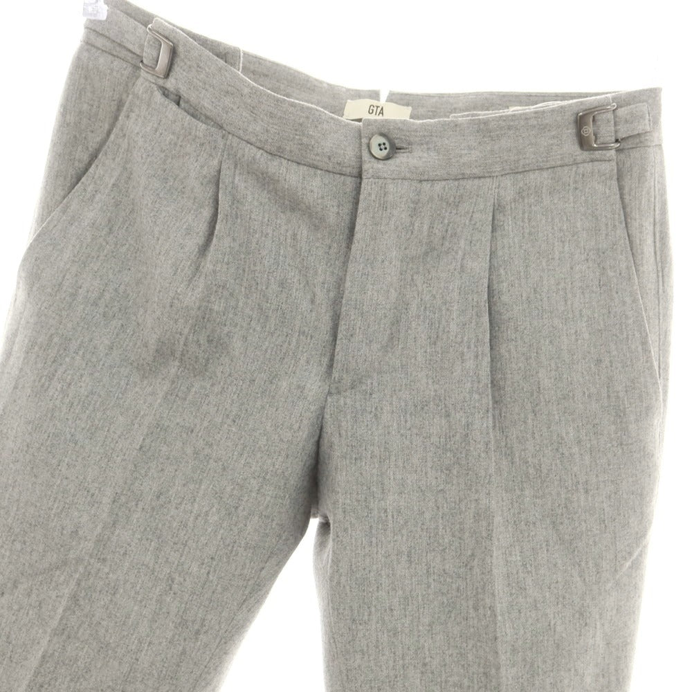 【中古】ジーティーアー G.T.A ストレッチウール ドレススラックスパンツ ライトグレー【 46 】【 状態ランクC 】【 メンズ 】