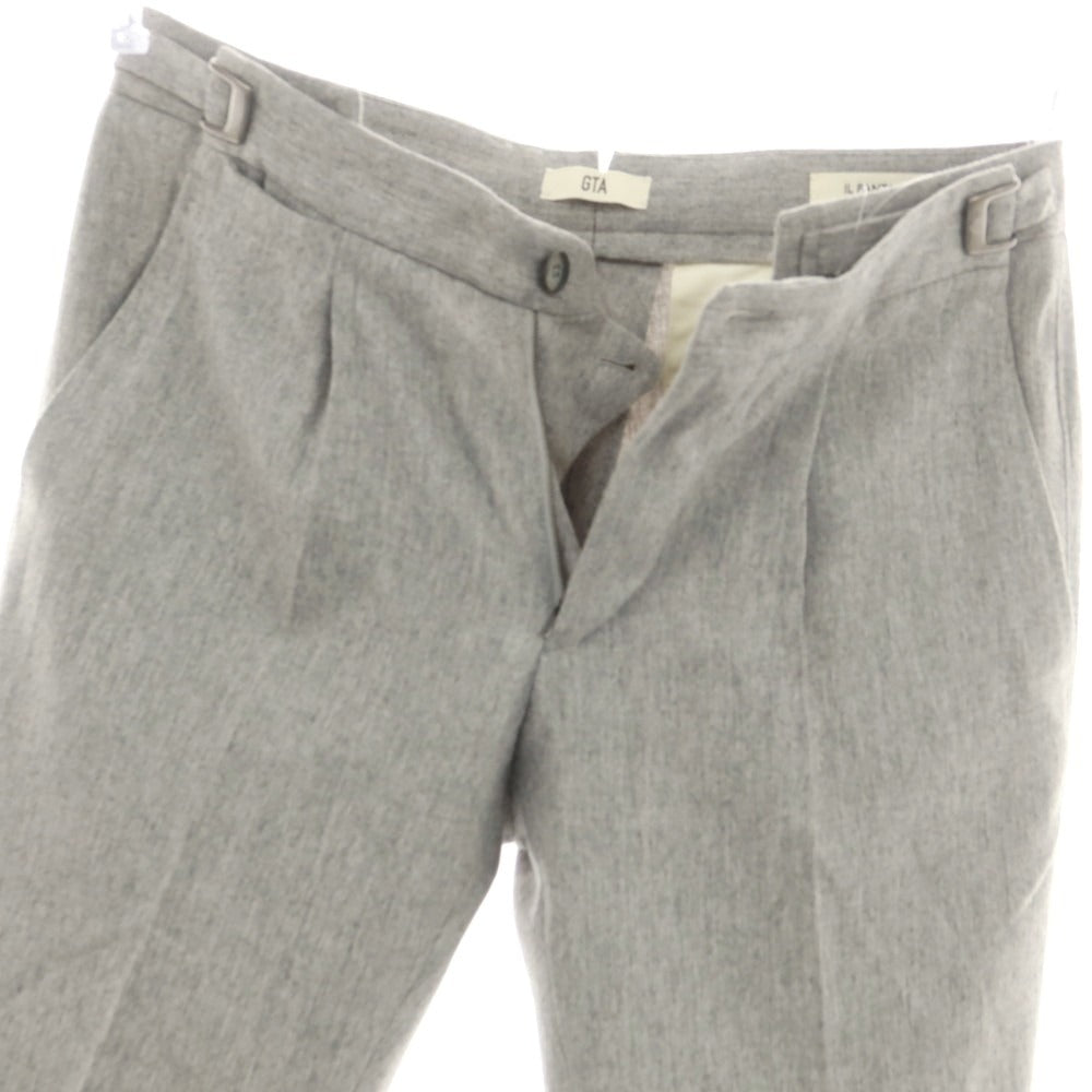 【中古】ジーティーアー G.T.A ストレッチウール ドレススラックスパンツ ライトグレー【 46 】【 状態ランクC 】【 メンズ 】