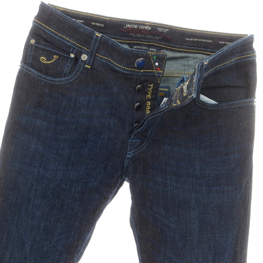 【中古】ヤコブコーエン JACOB COHEN J688 LAMBRETTA COMFORT ストレッチ デニムパンツ ジーンズ ネイビー【 31 】【 状態ランクB 】【 メンズ 】