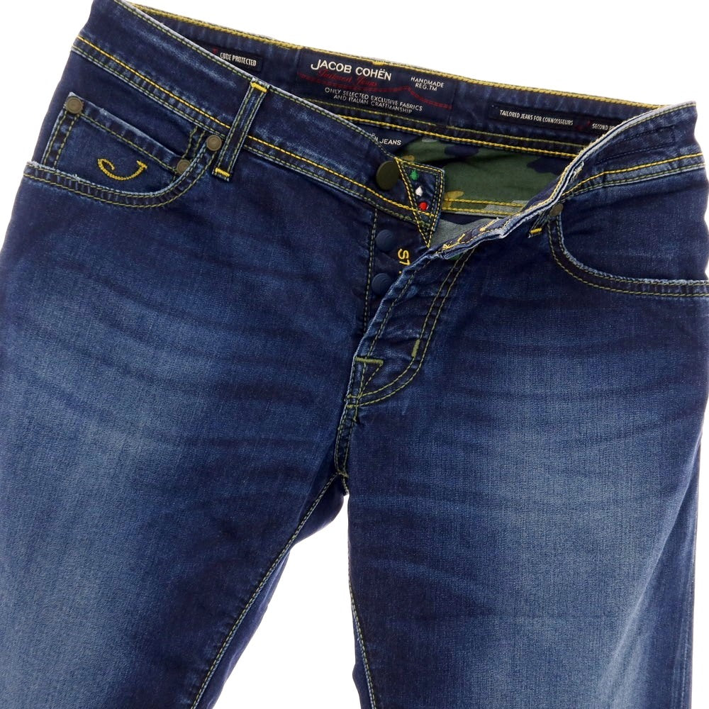 【中古】ヤコブコーエン JACOB COHEN J622 COMF- ストレッチ コットンポリエステル デニムパンツ ネイビー【サイズ31】【 状態ランクB 】【 メンズ 】