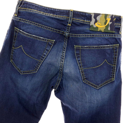 【中古】ヤコブコーエン JACOB COHEN J622 COMF- ストレッチ コットンポリエステル デニムパンツ ネイビー【サイズ31】【 状態ランクB 】【 メンズ 】