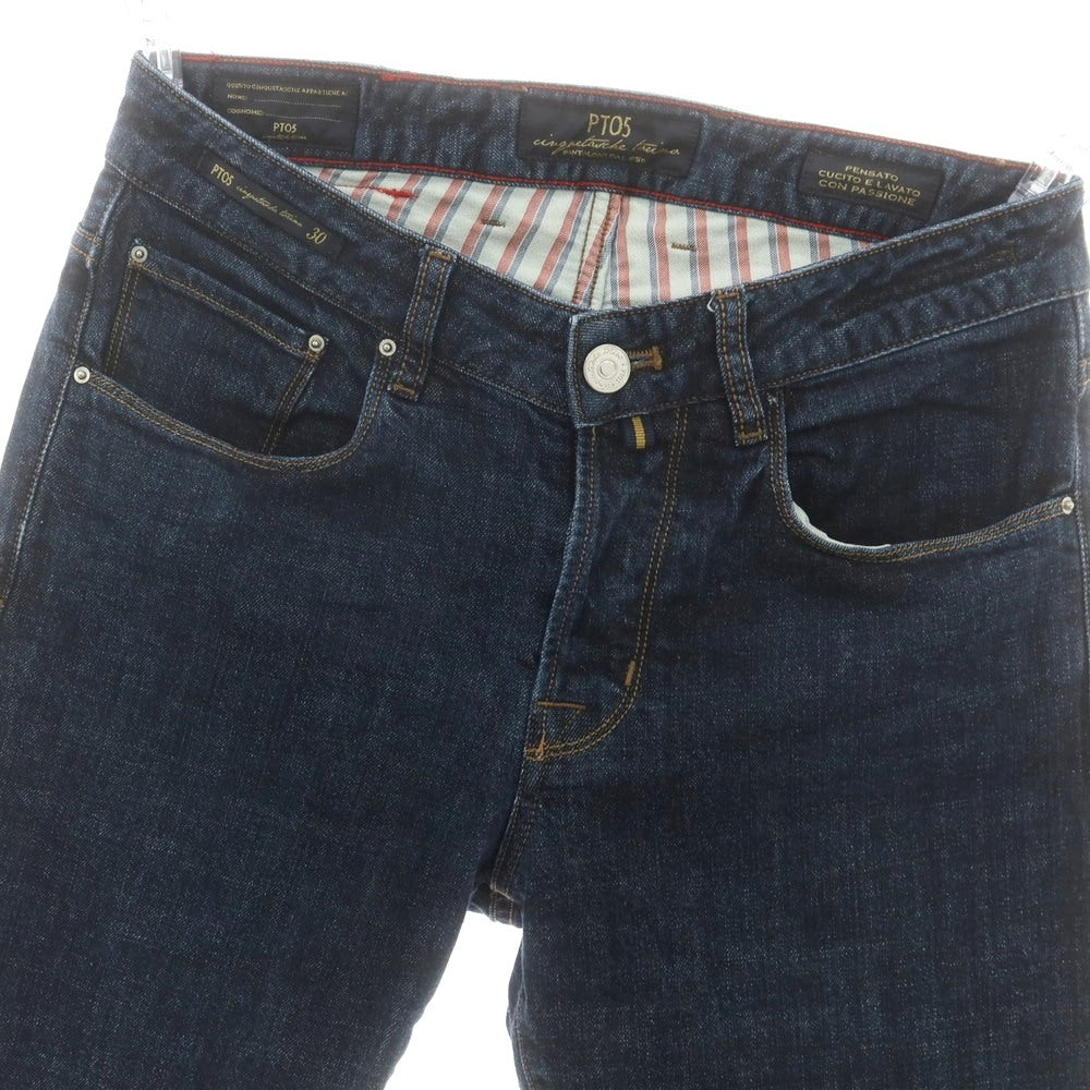 【中古】ピーティーゼロチンクエ PT05 ストレッチ コットン ジーンズ デニムパンツ ネイビー【 30 】【 状態ランクB 】【 メンズ 】