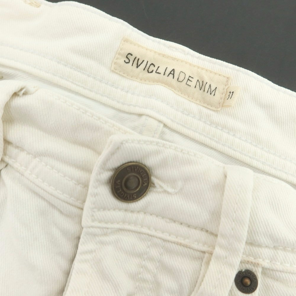 【中古】シビリア SIVIGLIA ストレッチ コットン ジーンズ デニムパンツ ホワイト【 31 】【 状態ランクB 】【 メンズ 】