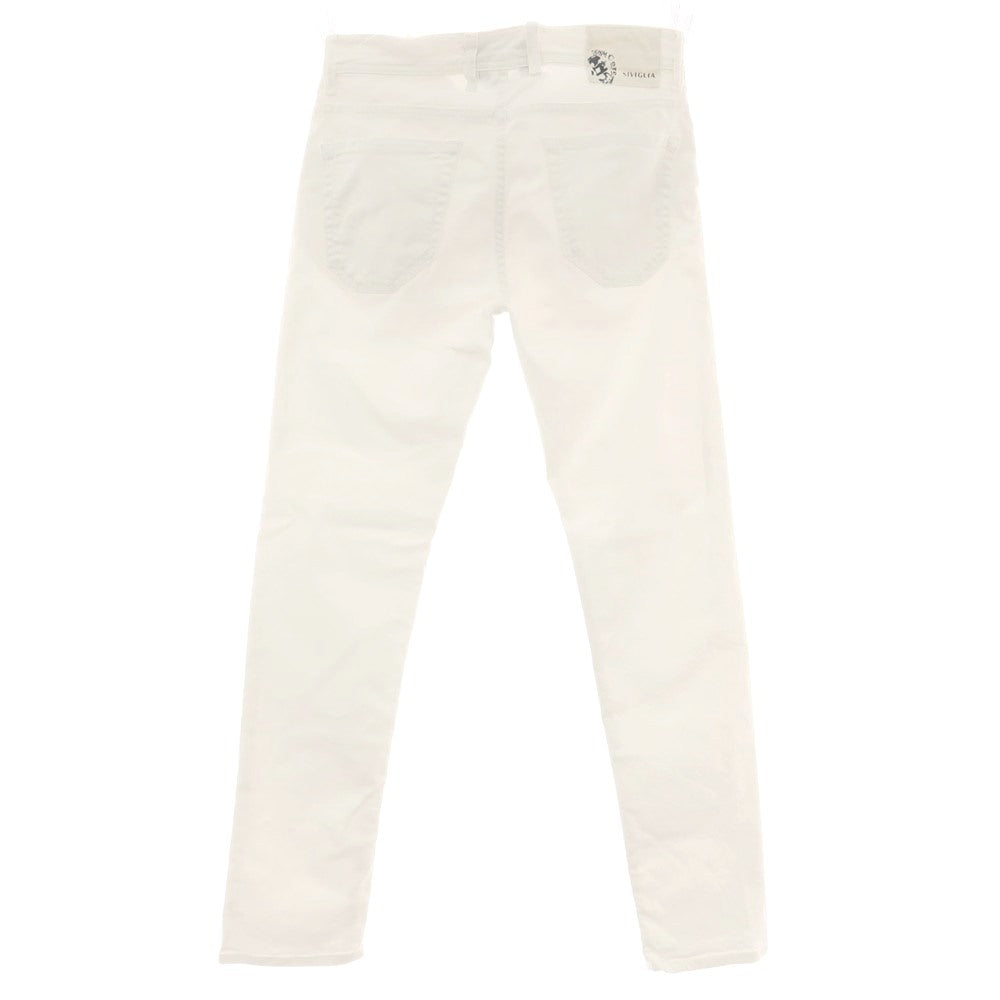 【中古】シビリア SIVIGLIA Core ストレッチ コットン デニムパンツ ホワイト【 31 】【 状態ランクB 】【 メンズ 】