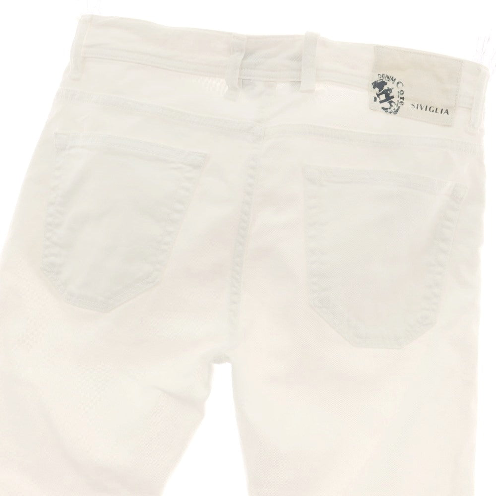 【中古】シビリア SIVIGLIA Core ストレッチ コットン デニムパンツ ホワイト【 31 】【 状態ランクB 】【 メンズ 】