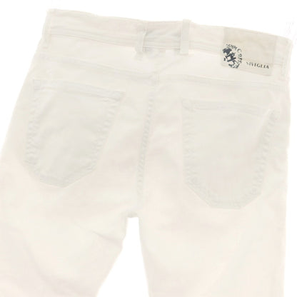 【中古】シビリア SIVIGLIA Core ストレッチ コットン デニムパンツ ホワイト【 31 】【 状態ランクB 】【 メンズ 】