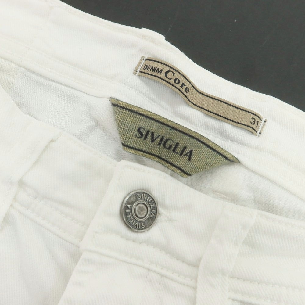 【中古】シビリア SIVIGLIA Core ストレッチ コットン デニムパンツ ホワイト【サイズ31】【 状態ランクB 】【 メンズ 】 [CPD]