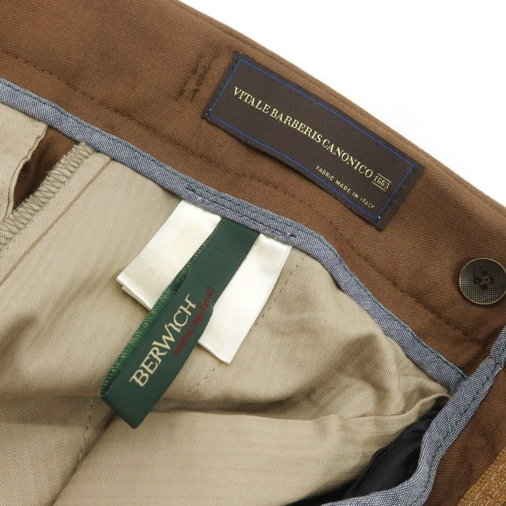 【中古】ベルウィッチ BERWICH ウール ドレススラックスパンツ ブラウン【 46 】【 状態ランクB 】【 メンズ 】