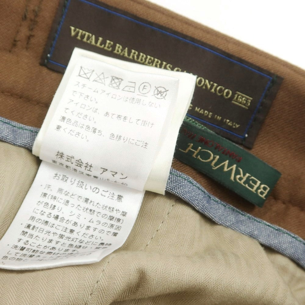 【中古】ベルウィッチ BERWICH ウール ドレススラックスパンツ ブラウン【 46 】【 状態ランクB 】【 メンズ 】