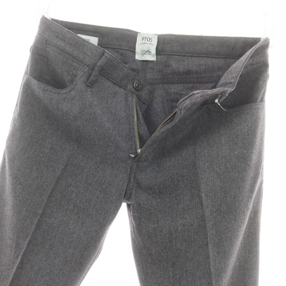 【中古】ピーティーゼロチンクエ PT05 SWING ストレッチ ウール 5ポケットパンツ グレー【 34 】【 状態ランクA 】【 メンズ 】