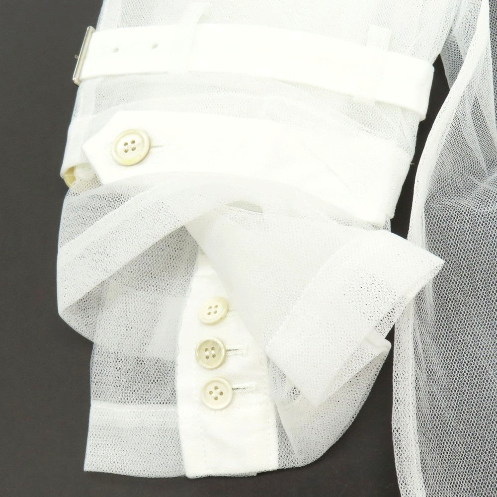 【中古】【未使用】コムデギャルソンオムプリュス COMME des GARCONS HOMME PLUS 2025年春夏 ナイロン チュール コート ホワイト【サイズS】【 状態ランクS 】【 メンズ 】 [EPD]
