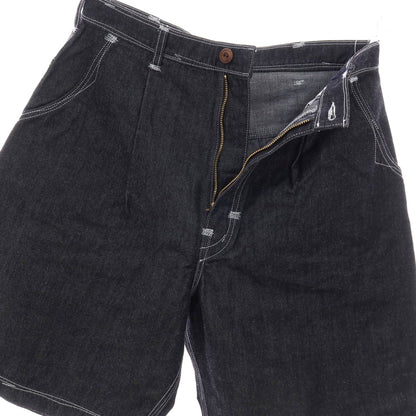 【中古】ジュンヤワタナベ マン JUNYA WATANABE MAN 2025年春夏 ナイロンコットン デニム ショートパンツ ブラックネイビー系【 XS 】【 状態ランクA 】【 メンズ 】[APD]