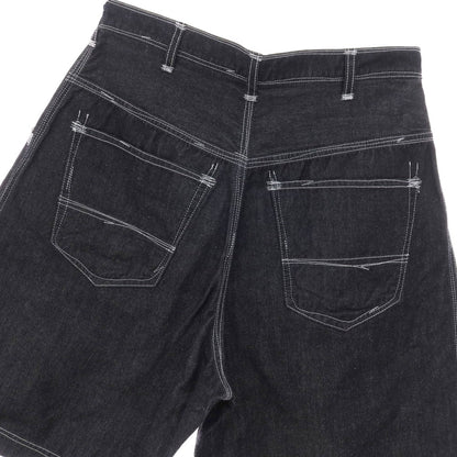 【中古】ジュンヤワタナベ マン JUNYA WATANABE MAN 2025年春夏 ナイロンコットン デニム ショートパンツ ブラックネイビー系【 XS 】【 状態ランクA 】【 メンズ 】[APD]