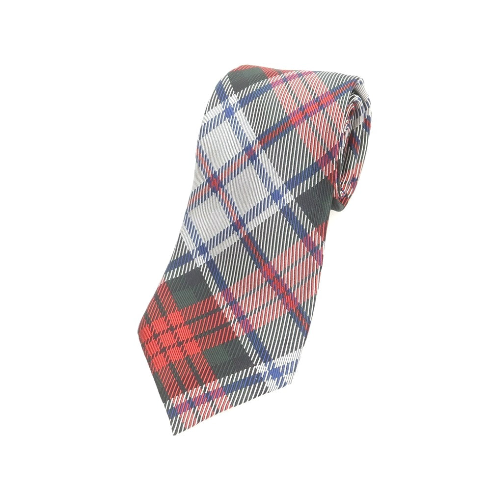 【中古】【未使用】コムデギャルソン オムドゥ COMME des GARCONS HOMME DEUX 2025年春夏 シルク チェック チェック柄ネクタイ レッドxホワイト【 状態ランクS 】【 メンズ 】 [APD]