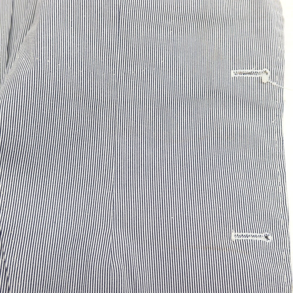 【中古】グジ guji ストレッチ コットン ストライプ 3つボタンスーツ ブルーxホワイト【サイズ44】【 状態ランクB 】【 メンズ 】