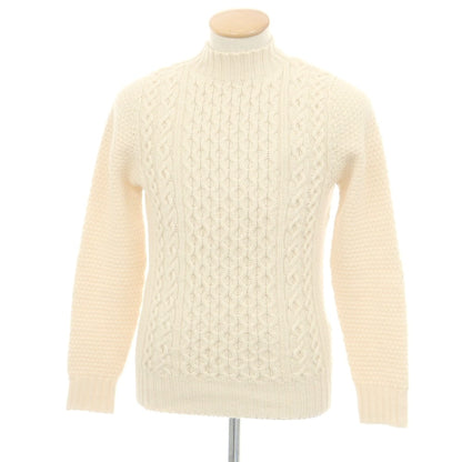 【中古】ドルモア DRUMOHR ウール モックネック プルオーバーニット アイボリー【 44 】【 状態ランクB 】【 メンズ 】