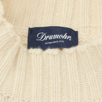 【中古】ドルモア DRUMOHR ウール モックネック プルオーバーニット アイボリー【 44 】【 状態ランクB 】【 メンズ 】