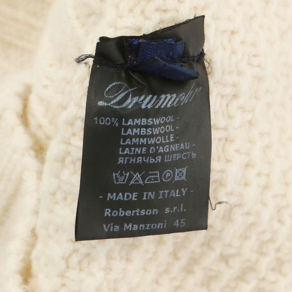 【中古】ドルモア DRUMOHR ウール モックネック プルオーバーニット アイボリー【 44 】【 状態ランクB 】【 メンズ 】