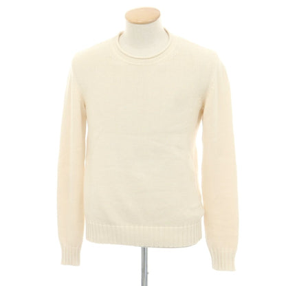 【中古】キューキューイチ 991 カシミヤ混コットン プルオーバーニット オフホワイト【 46 】【 状態ランクB 】【 メンズ 】