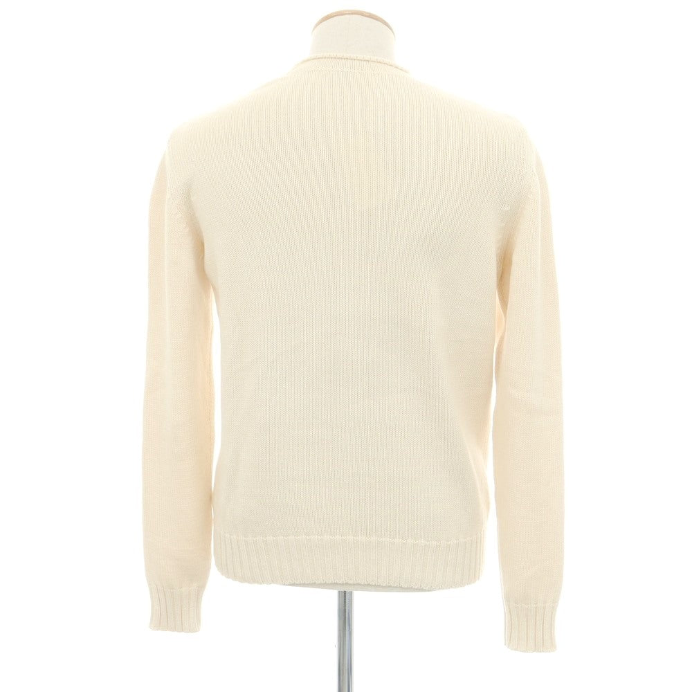 【中古】キューキューイチ 991 カシミヤ混コットン プルオーバーニット オフホワイト【 46 】【 状態ランクB 】【 メンズ 】