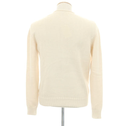 【中古】キューキューイチ 991 カシミヤ混コットン プルオーバーニット オフホワイト【 46 】【 状態ランクB 】【 メンズ 】