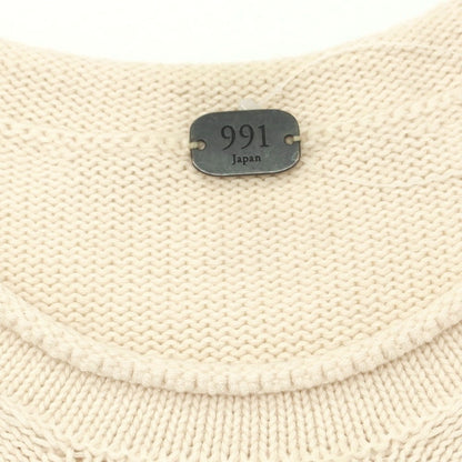 【中古】キューキューイチ 991 カシミヤ混コットン プルオーバーニット オフホワイト【 46 】【 状態ランクB 】【 メンズ 】