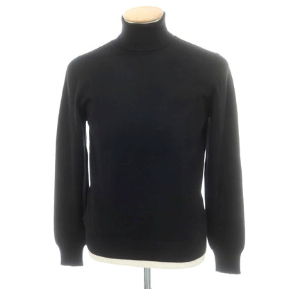 【中古】グランサッソ GRAN SASSO ハイゲージ ウール タートルネック プルオーバーニット ブラック【 44 】【 状態ランクB 】【 メンズ 】