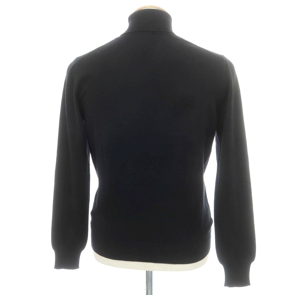 【中古】グランサッソ GRAN SASSO ハイゲージ ウール タートルネック プルオーバーニット ブラック【 44 】【 状態ランクB 】【 メンズ 】