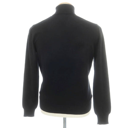 【中古】グランサッソ GRAN SASSO ハイゲージ ウール タートルネック プルオーバーニット ブラック【 44 】【 状態ランクB 】【 メンズ 】